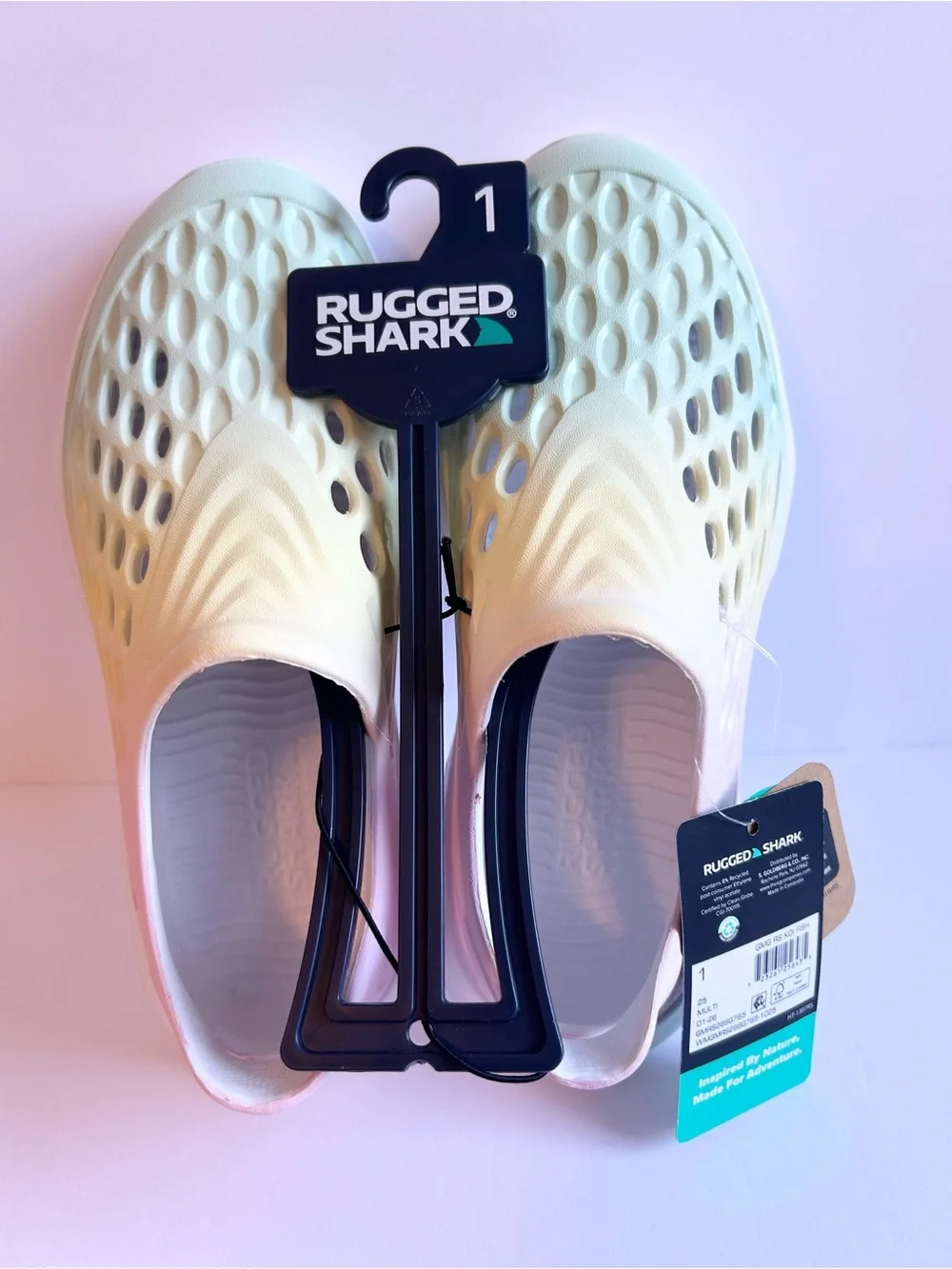 Rugged Shark Kids Slip-On Water Shoes Size 1
